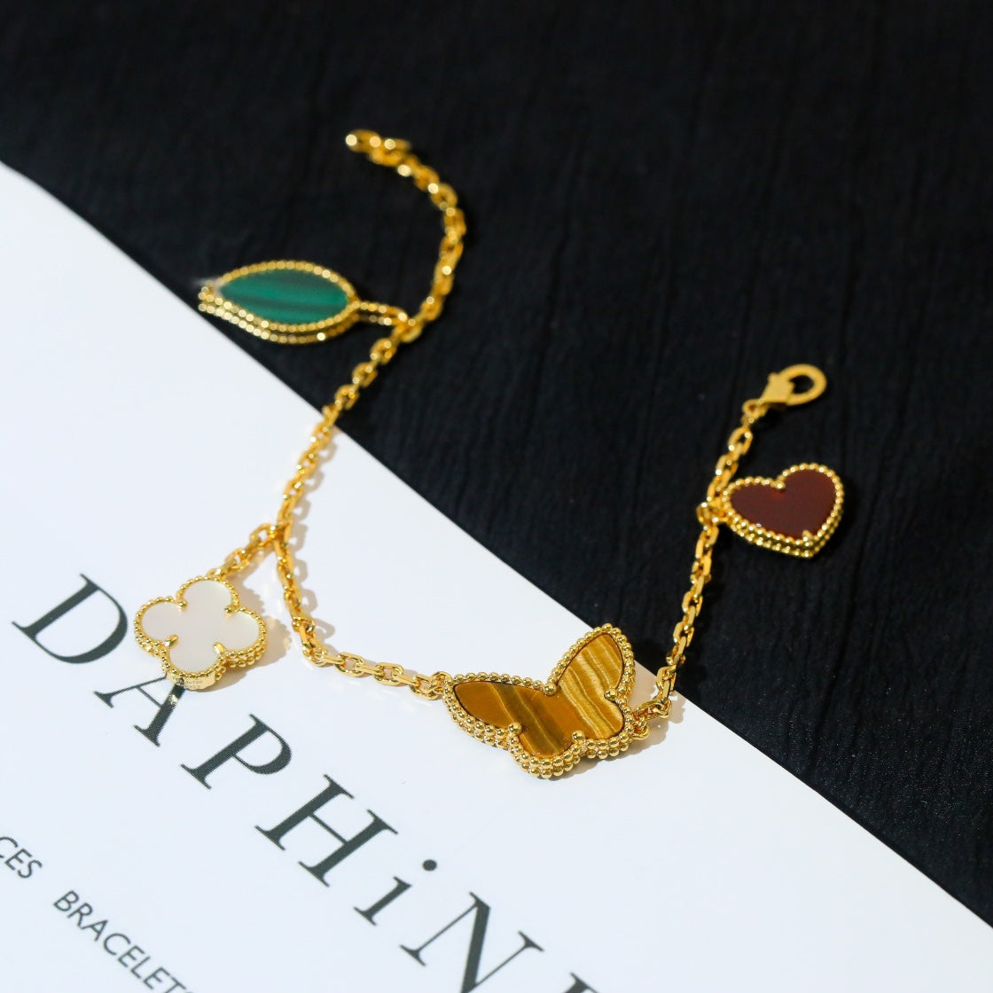 [Royal Top]LUCKY SPRING 5 MOTIF GOLD BRACELET