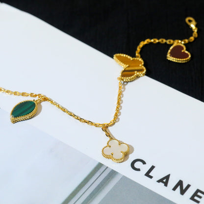 [Royal Top]LUCKY SPRING 5 MOTIF GOLD BRACELET