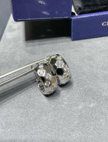 [Royal Top]BEE LOVE DIAMOND HOOP EARRINGS