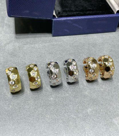 [Royal Top]BEE LOVE DIAMOND HOOP EARRINGS