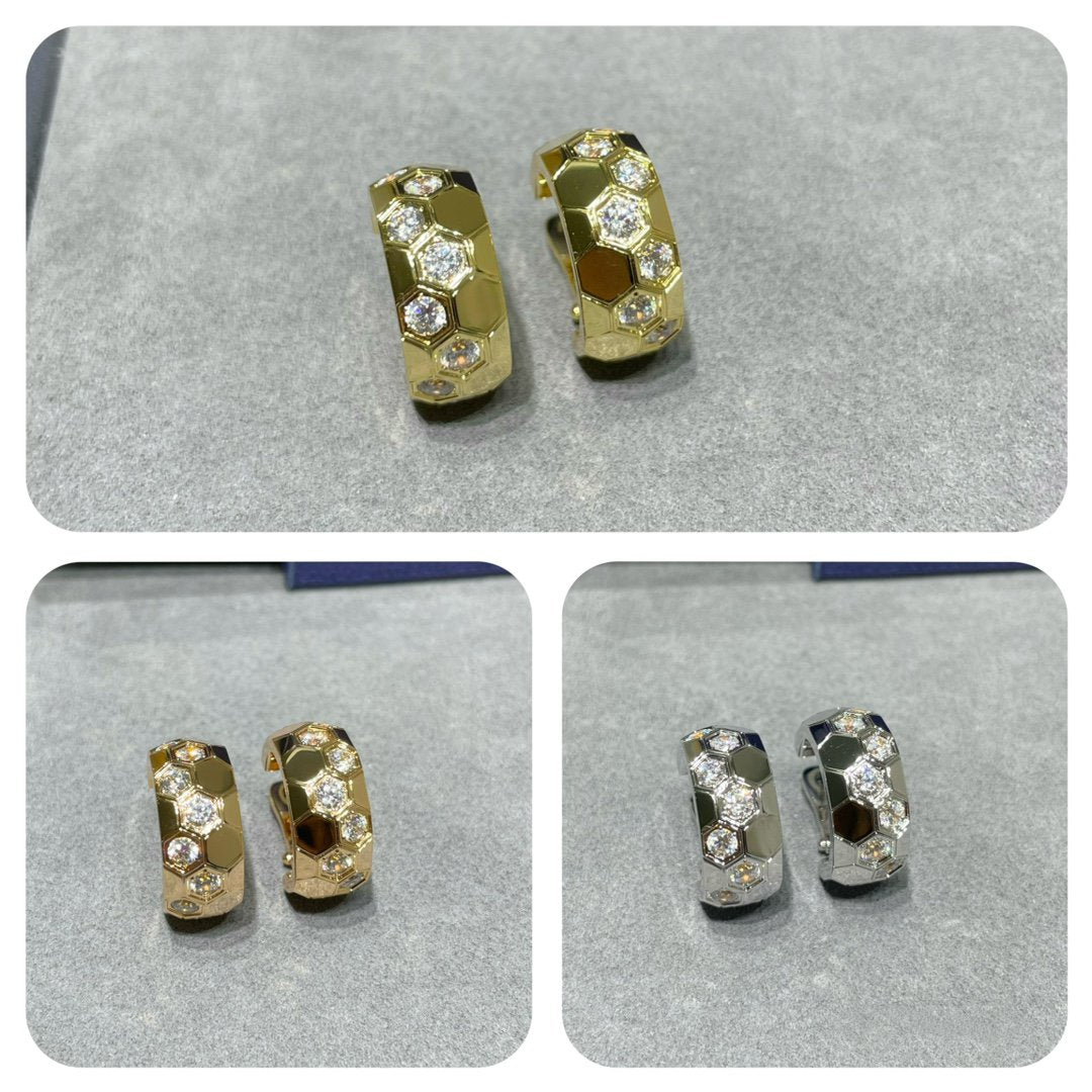[Royal Top]BEE LOVE DIAMOND HOOP EARRINGS