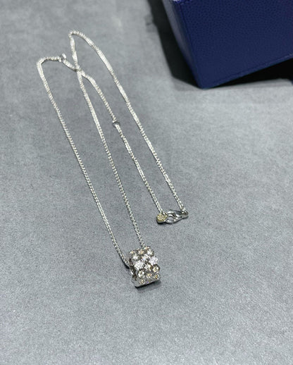 [Royal Top]BEE LOVE DIAMOND PAVED 3 ROW NECKLACE