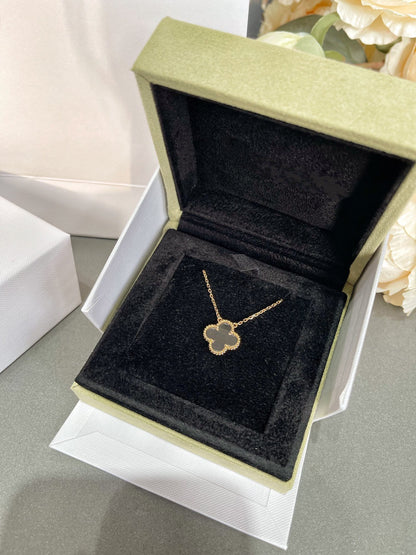 [Royal Top]CLOVER ROCK CRYSTAL ROSE GOLD NECKLACE