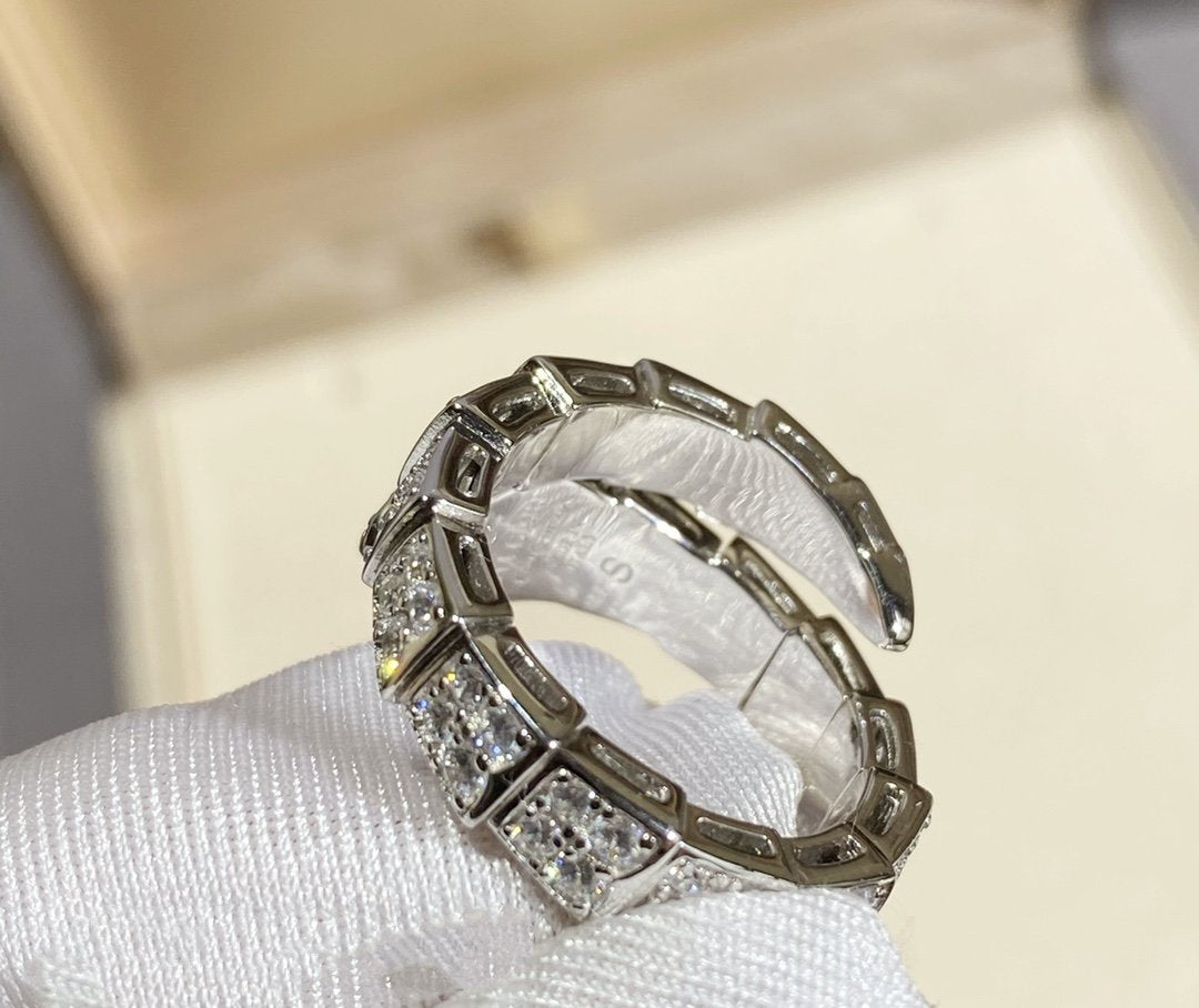 [Royal Top]SERPENTI RING SILVER DIAMOND PAVED