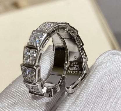[Royal Top]SERPENTI RING SILVER DIAMOND PAVED