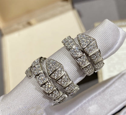 [Royal Top]SERPENTI RING SILVER DIAMOND PAVED