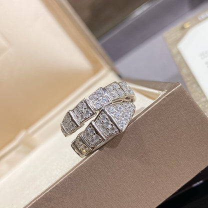 [Royal Top]SERPENTI RING SILVER DIAMOND PAVED