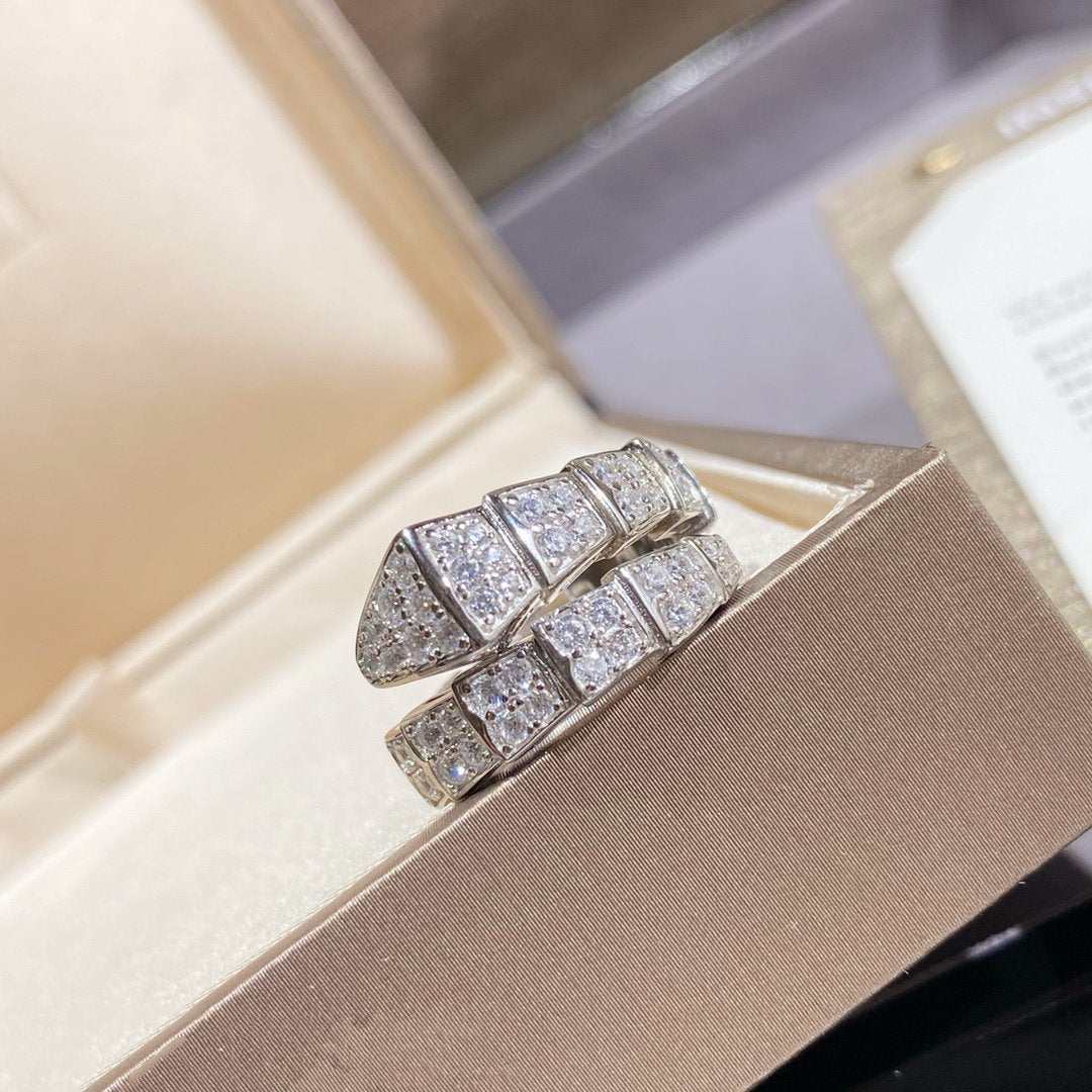 [Royal Top]SERPENTI RING SILVER DIAMOND PAVED