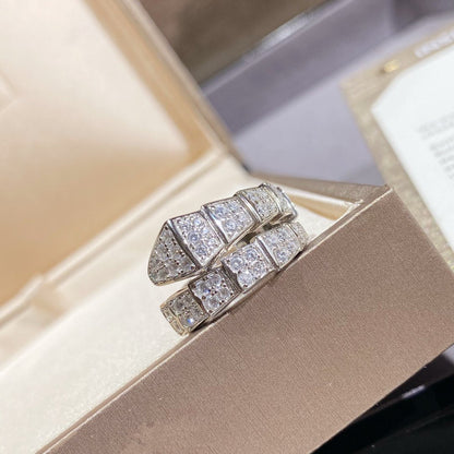 [Royal Top]SERPENTI RING SILVER DIAMOND PAVED