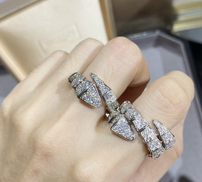 [Royal Top]SERPENTI LARGE RING SILVER DIAMOND PAVED