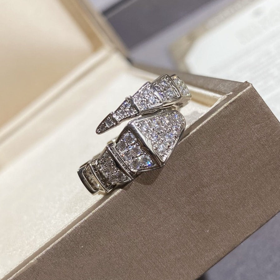 [Royal Top]SERPENTI LARGE RING SILVER DIAMOND PAVED