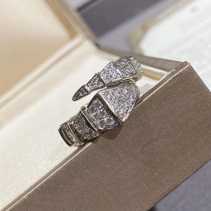 [Royal Top]SERPENTI LARGE RING SILVER DIAMOND PAVED
