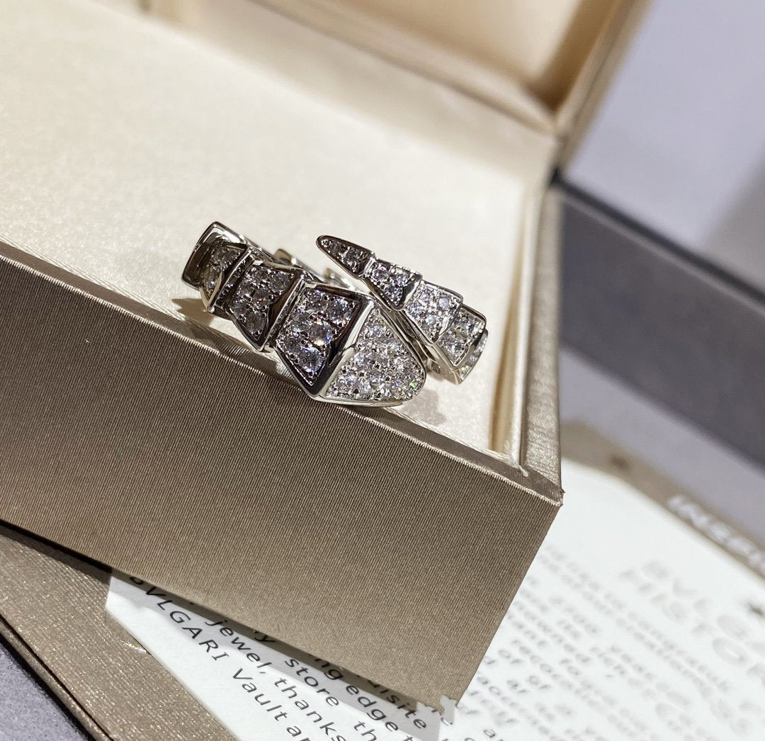 [Royal Top]SERPENTI LARGE RING SILVER DIAMOND PAVED
