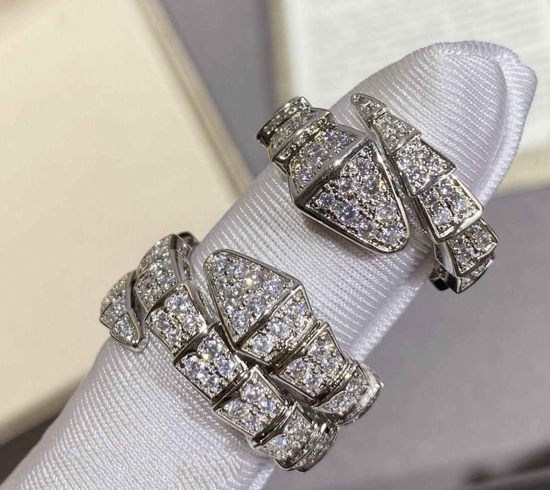 [Royal Top]SERPENTI LARGE RING SILVER DIAMOND PAVED