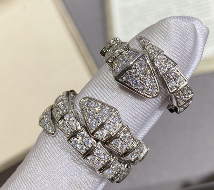 [Royal Top]SERPENTI LARGE RING SILVER DIAMOND PAVED