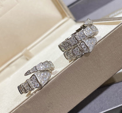[Royal Top]SERPENTI LARGE RING SILVER DIAMOND PAVED