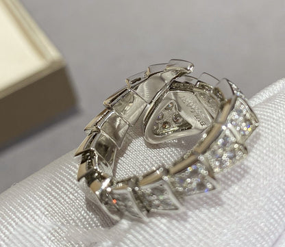 [Royal Top]SERPENTI LARGE RING SILVER DIAMOND PAVED