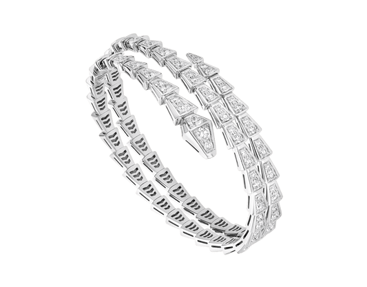 [Royal Top]SERPENTI BRACELET SILVER DIAMOND DOUBLE ROW