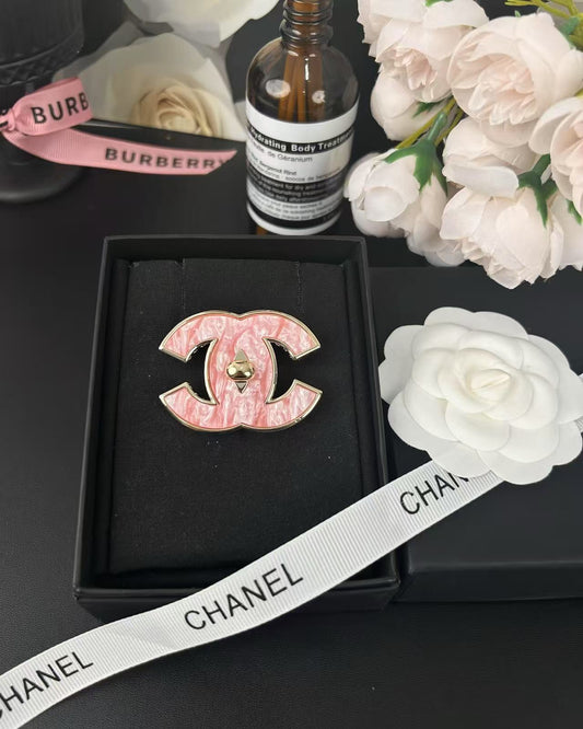 [Royal Top]Pink Resin Classic Brooch 5cm