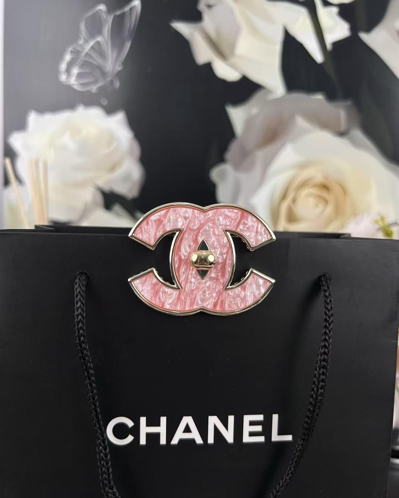 [Royal Top]Pink Resin Classic Brooch 5cm