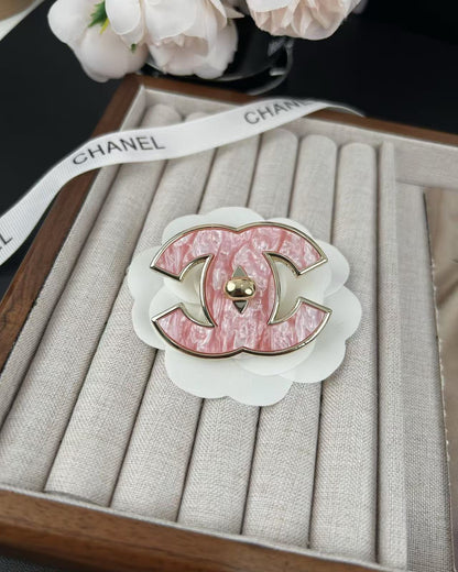 [Royal Top]Pink Resin Classic Brooch 5cm