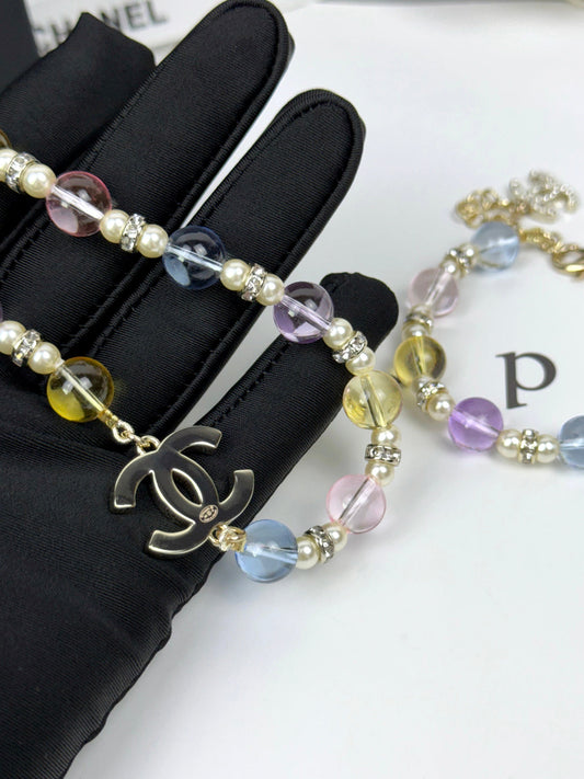 [Royal Top]26C New Spring Collection Colorful Transparent Resin Necklace