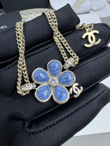 [Royal Top]VOLTE New Blue Floral Double-Layer Bracelet