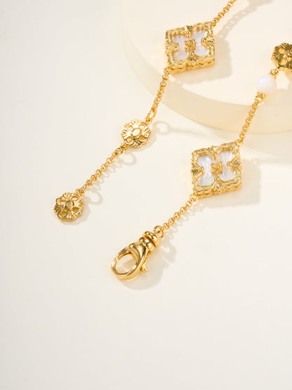 [Royal Top]B.C.L ENAMELED Three-Flower Bracelet（Trumpet)