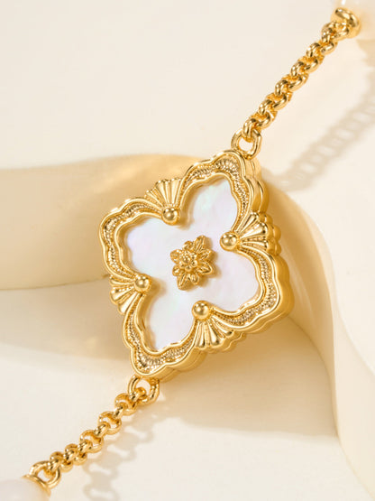 [Royal Top]B.C.L ENAMELED Three-Flower Bracelet（Trumpet)