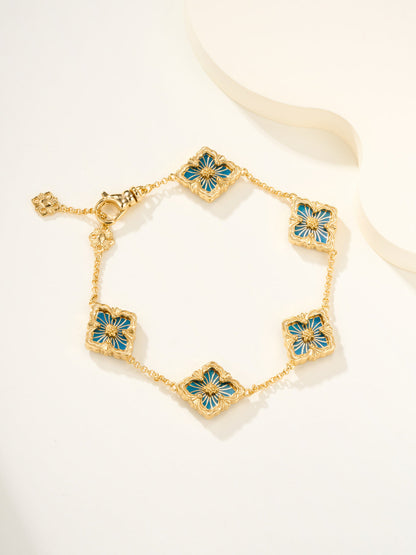 [Royal Top]B.C.L ENAMELED Five-Flower Bracelet（Various Colors)