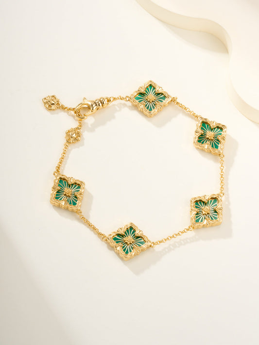 [Royal Top]B.C.L ENAMELED Five-Flower Bracelet（Various Colors)