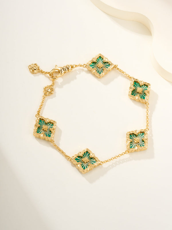 [Royal Top]B.C.L ENAMELED Five-Flower Bracelet（Various Colors)