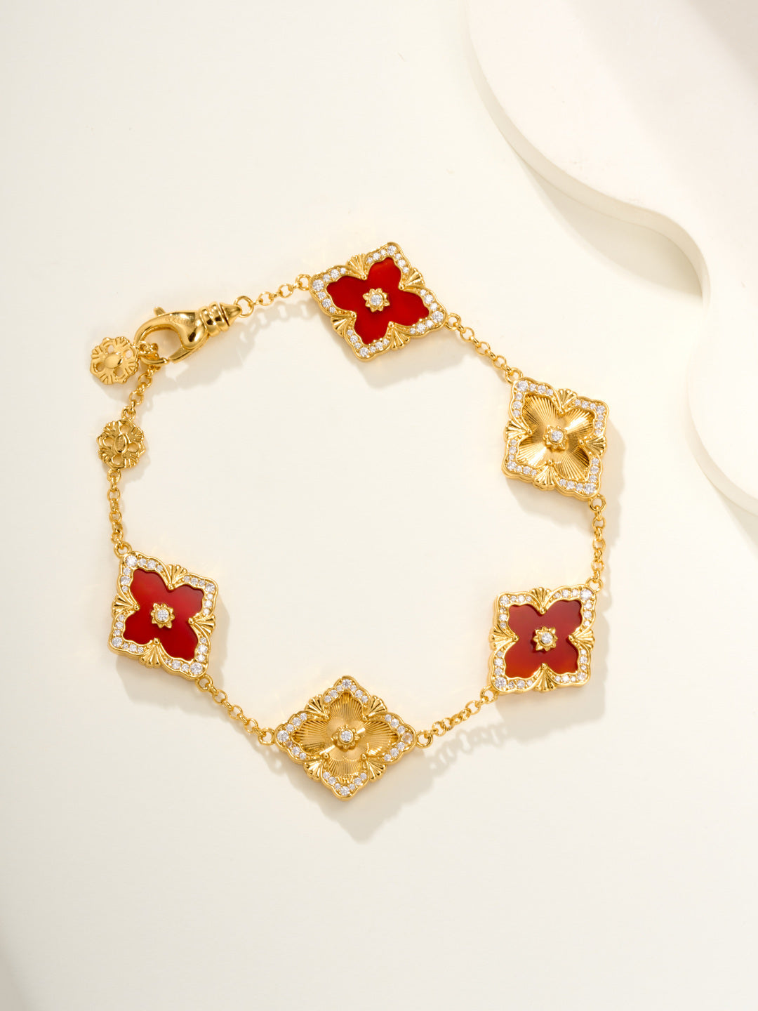 [Royal Top]B.C.L ENAMELED Five-Flower Bracelet（Various Colors) BIG SIZE
