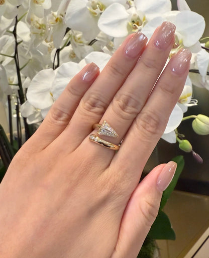 [⭐JeweliWhal]G.R.F FOLLOW ME DIAMOND RING AT BOTH ENDS.