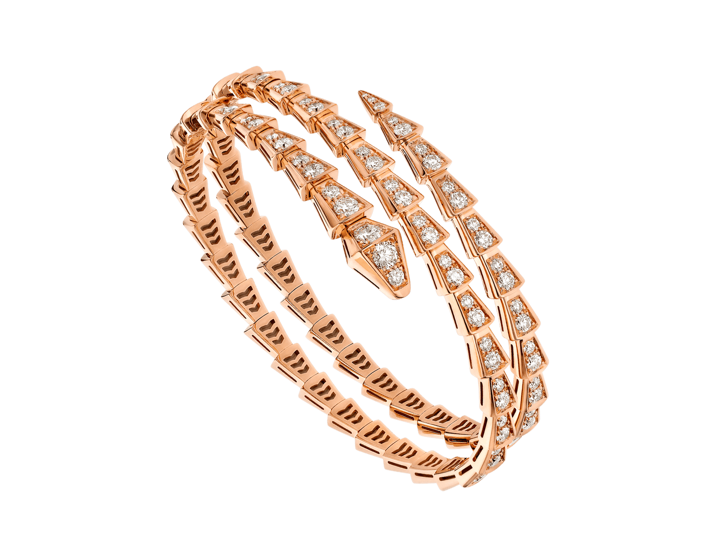 [Royal Top]SERPENTI BRACELET PINK GOLD DIAMOND DOUBLE ROW