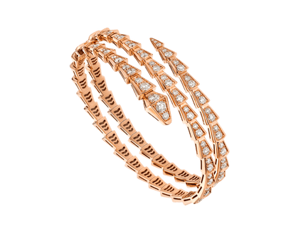 [Royal Top]SERPENTI BRACELET PINK GOLD DIAMOND DOUBLE ROW