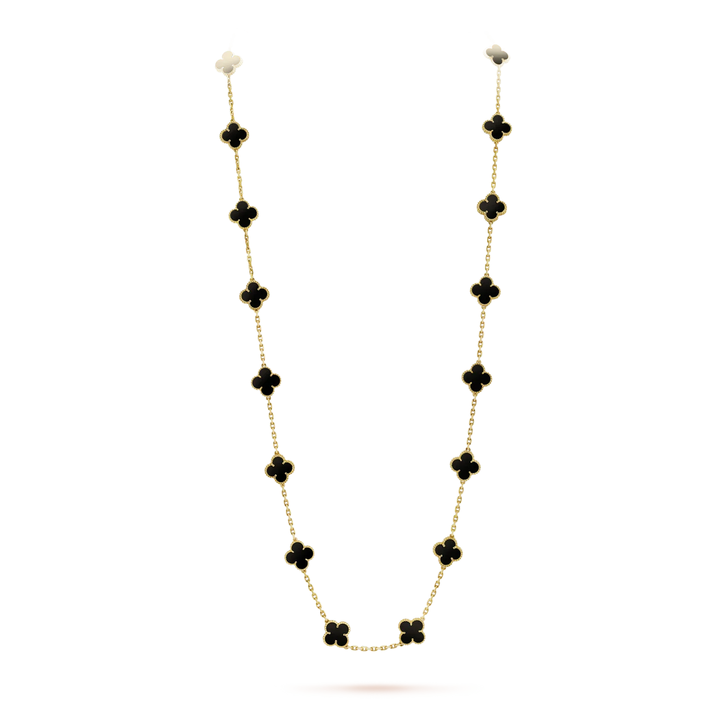 [Royal Top]CLOVER 20 MOTIFS ONYX NECKLACE