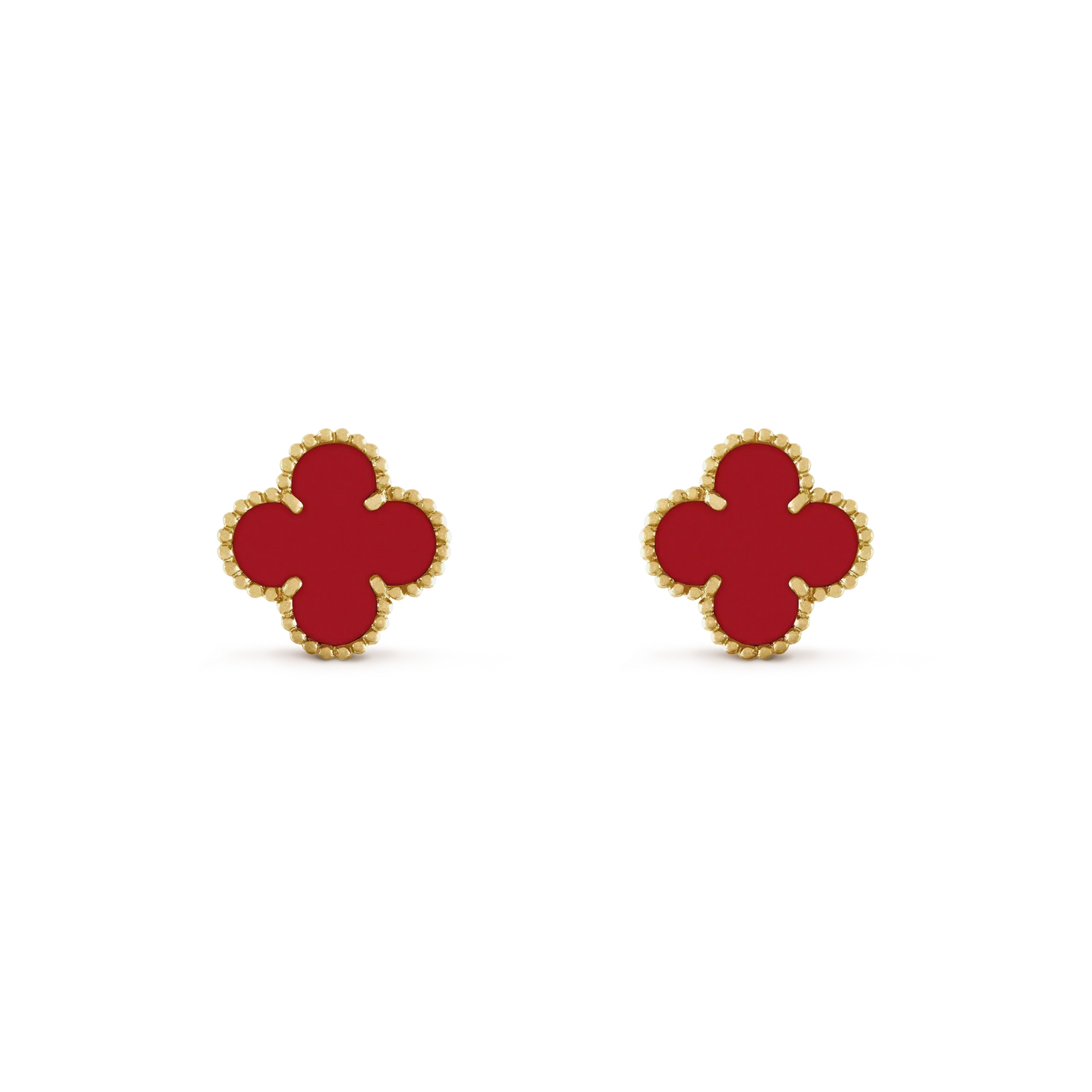 [Royal Top]CLOVER MINI 9.5MM CARNELIAN EARRINGS