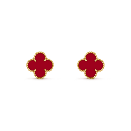 [Royal Top]CLOVER MEDIUM 1 MOTIFS CARNELIAN  EARRINGS
