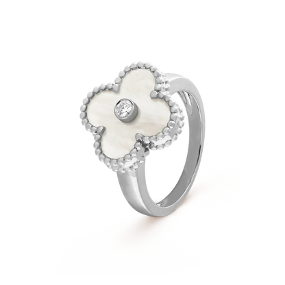 [Royal Top]CLOVER SILVER MOP DIAMOND RING