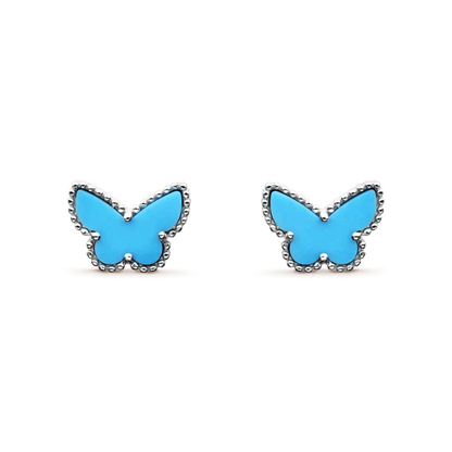 [Royal Top]BUTTERFLY TURQUOISE EARRINGS SILVER