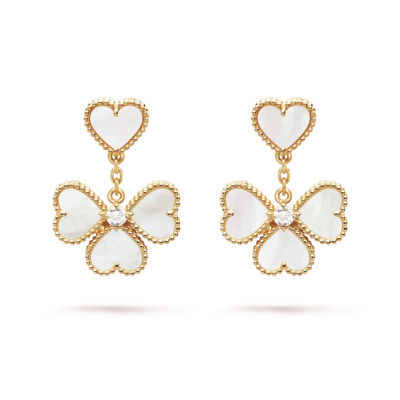 [Royal Top]CLOVER SWEET WHITE MOP EARRINGS