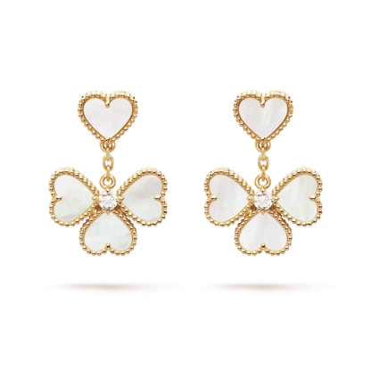 [Royal Top]CLOVER SWEET WHITE MOP EARRINGS