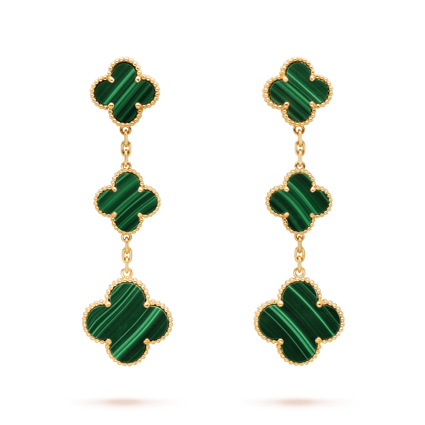 [Royal Top]CLOVER MALACHITE 3 MOTIFS GOLD
