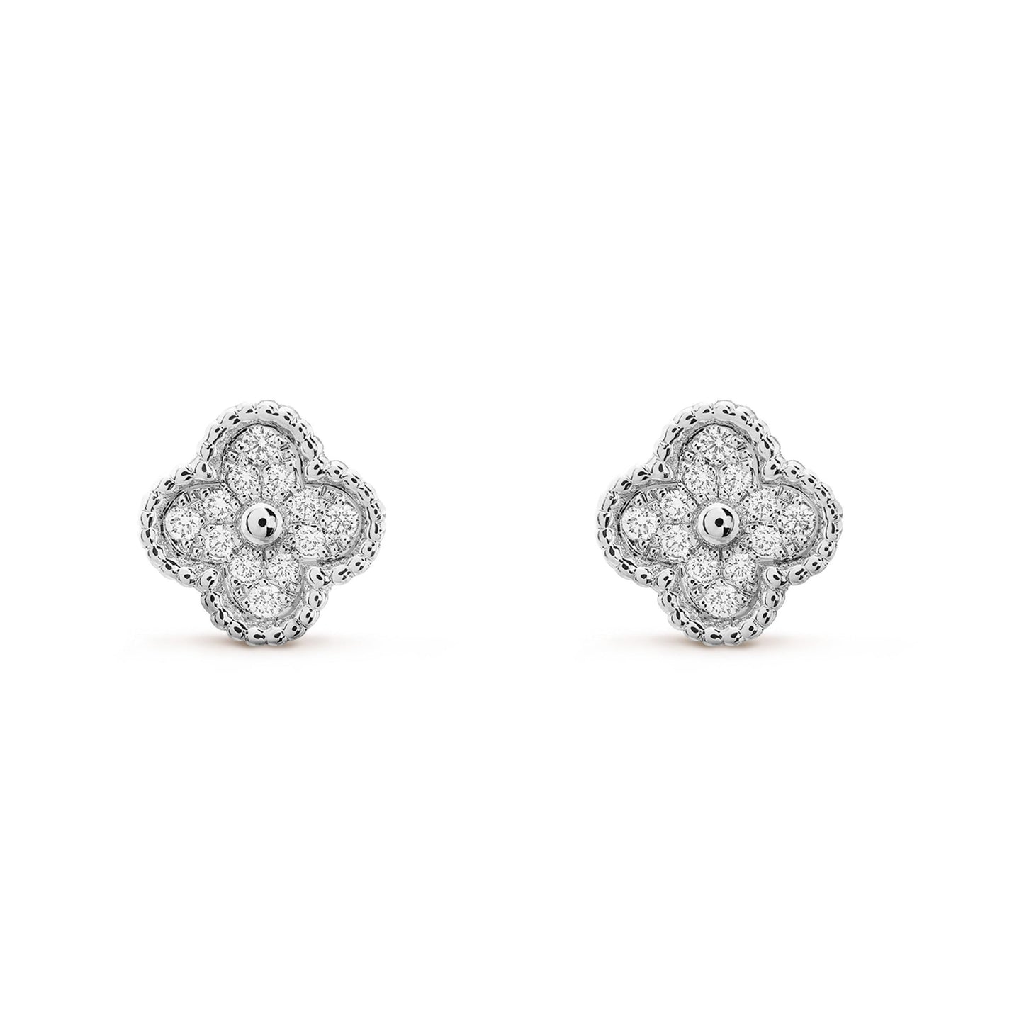 [Royal Top]CLOVER MINI DIAMOND STUD EARRINGS