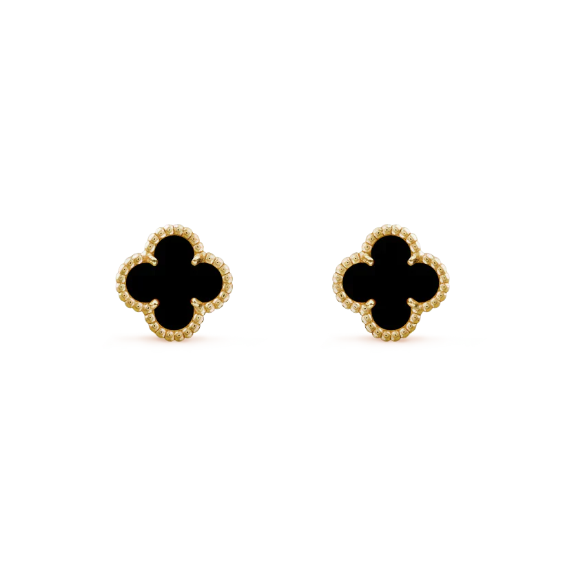 [Royal Top]CLOVER MINI 9.5MM BLACK MOP EARRINGS