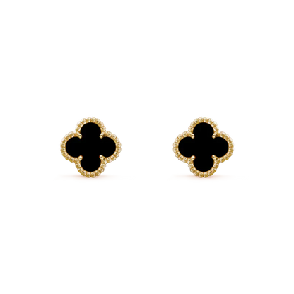 [Royal Top]CLOVER MINI 9.5MM BLACK MOP EARRINGS
