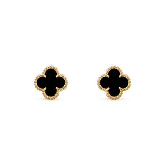 [Royal Top]CLOVER MINI 9.5MM BLACK MOP EARRINGS