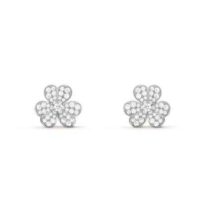 [Royal Top]CLOVER COMOS DIAMOND EARRINGS SILVER