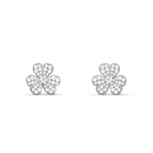 [Royal Top]CLOVER COMOS DIAMOND EARRINGS SILVER
